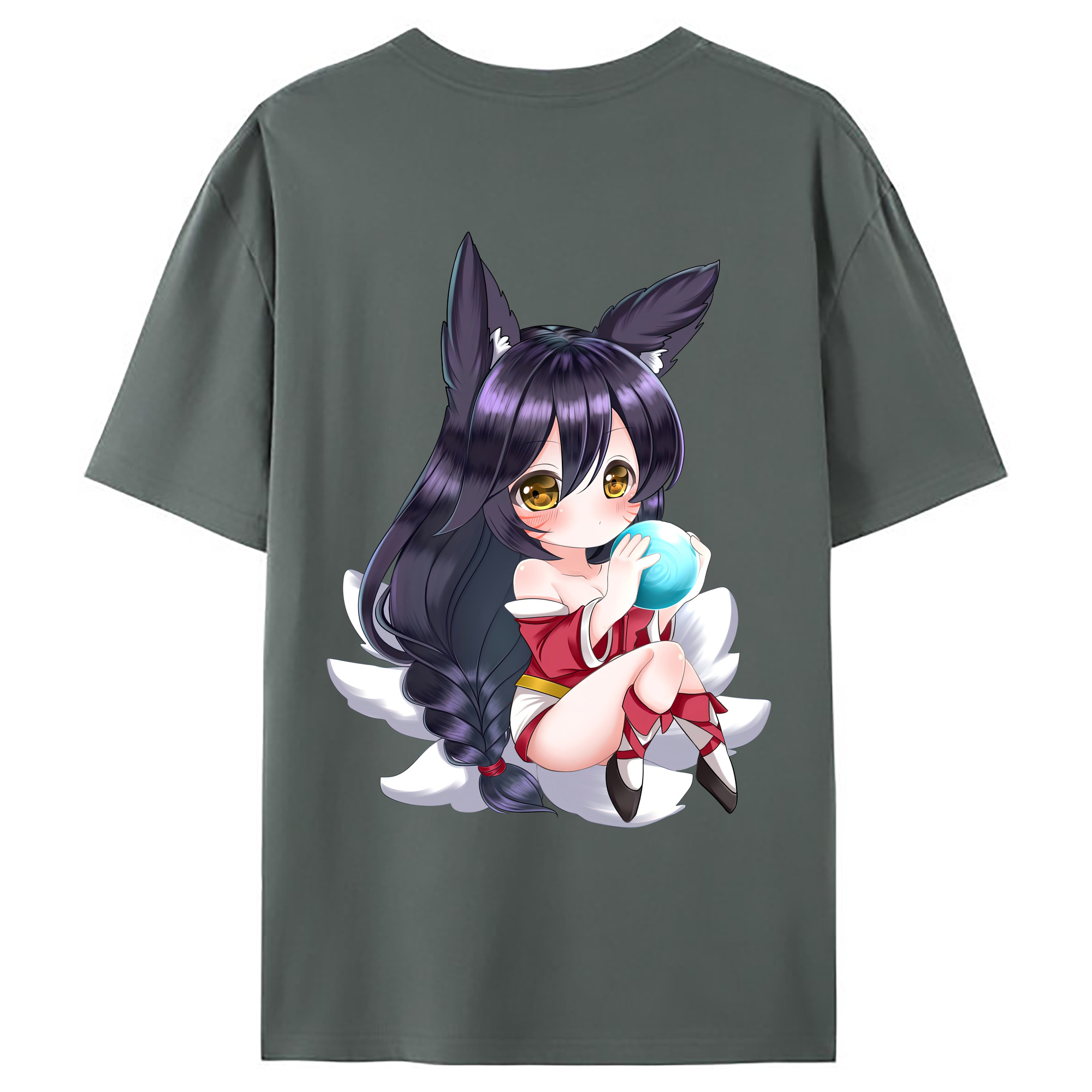（画像用） リーグ・オブ・レジェンド League of Legends LOL 綿100％ メンズ半袖Tシャツ（バックプリント） 通気性